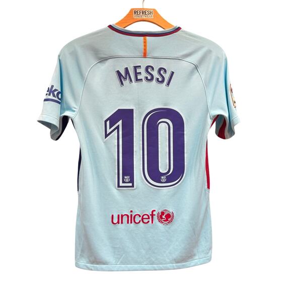 Lionel Messi FC Barcelona Nike 2017/18 Away Jersey Nike 847254-484 Small La Liga - Picture 1 of 11
